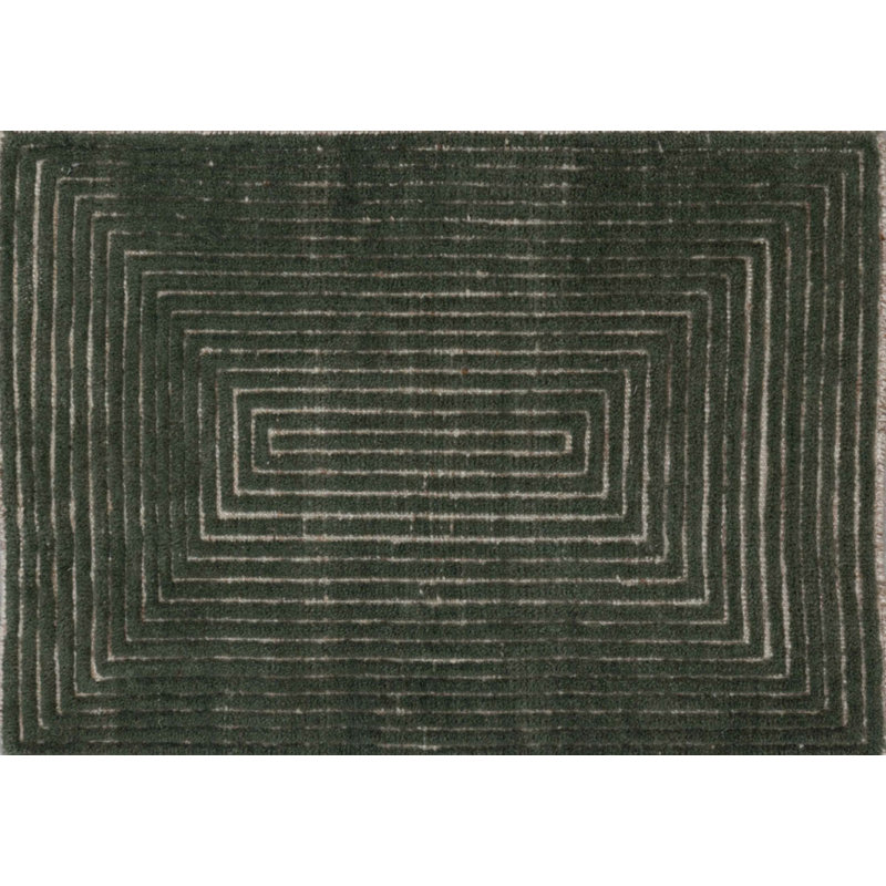 Contemporary, Stuart Street Collection Hand Knotted Wool Area Rug in Green