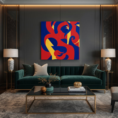 Abstract Figurative 25 Red Canvas Wall Art