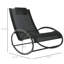 Chaise longue de piscine, chaise berçante d'extérieur avec coussin et filet, chaise berçante de bronzage