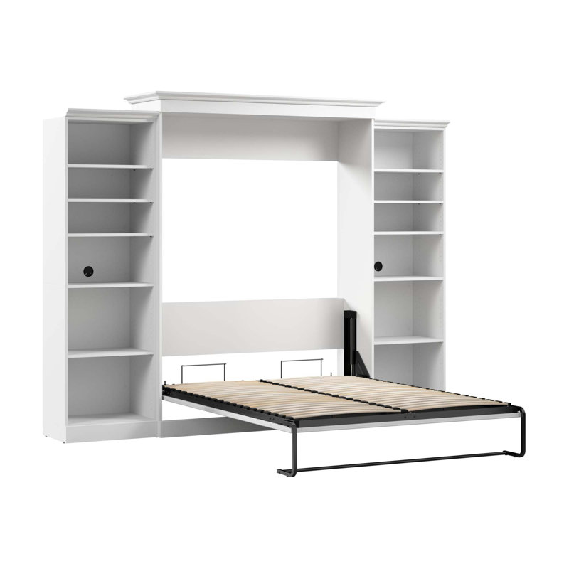 Alvaretta Murphy Storage Bed, White, Queen