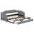 Twin XL To King Extendable Daybed With Storage Drawers & LED Lights, Upholstered Sofa Bed, Twin XL Upholstered Daybed-1610366200