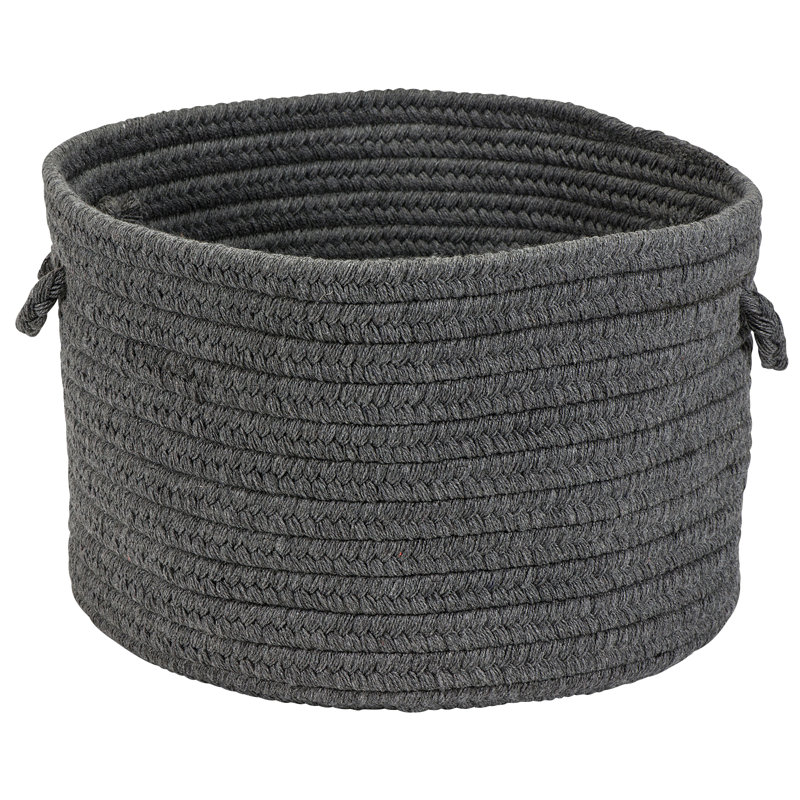 Panier en tissu uni, H 9 po x l 13 po x P 13 po, Basilic