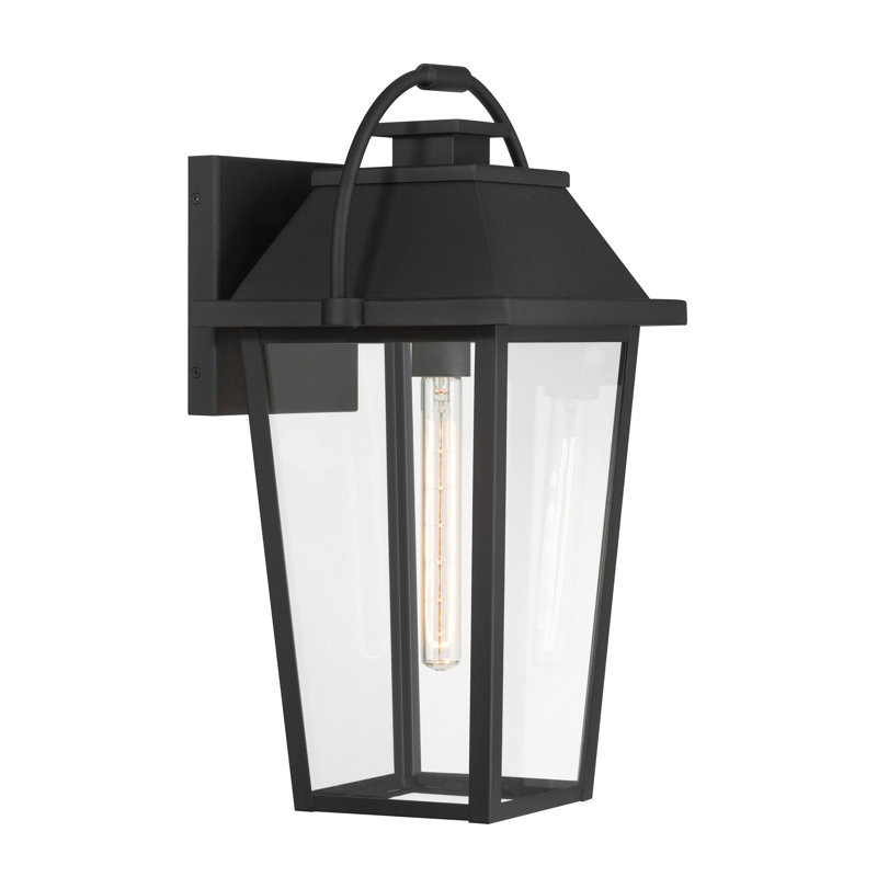 Lanterne murale d'extérieur 1 lumière de 20 po de hauteur Gulafsha, H 20 po x l 11 po x P 10,75 po