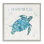«Go with the Flow», citation, tortue, tortue, bleu, vert, aquarelle par Anne Tavoletti - impression