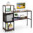 Computer Desk With Bookshelf Large Wide Desktop Storage Shelves Metal Frame