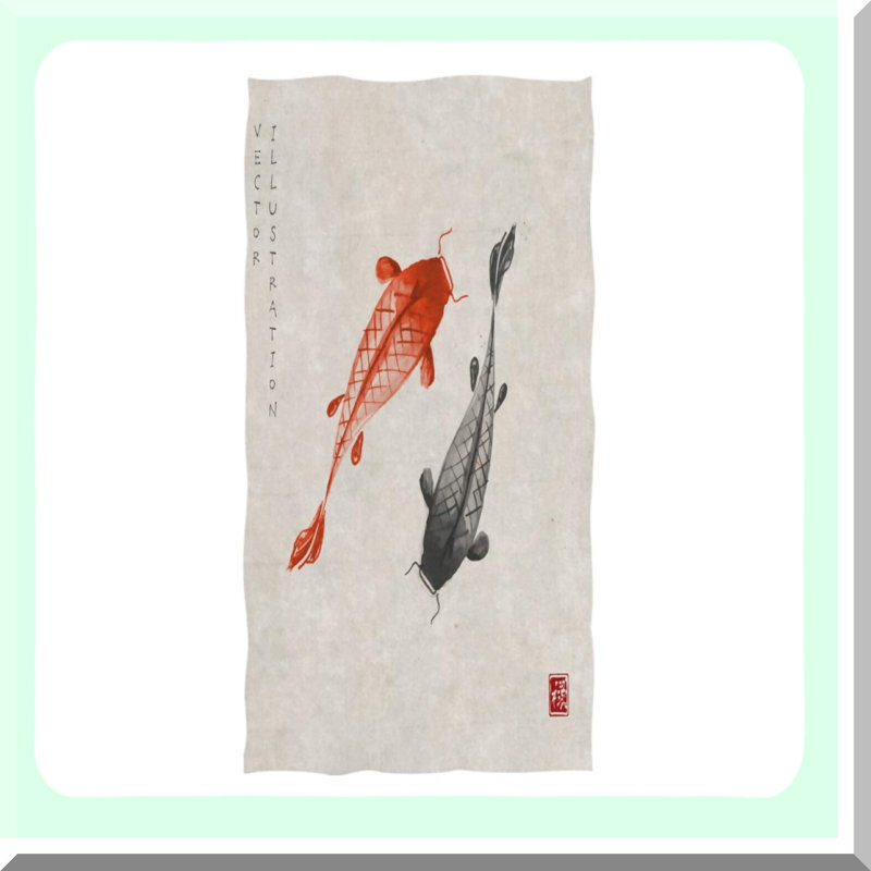 Koi Bliss Ultra Soft Hand Towel - Perfect for Bath, Hotel, Gym, Spa, Beach, and Exercise (16 x 30)