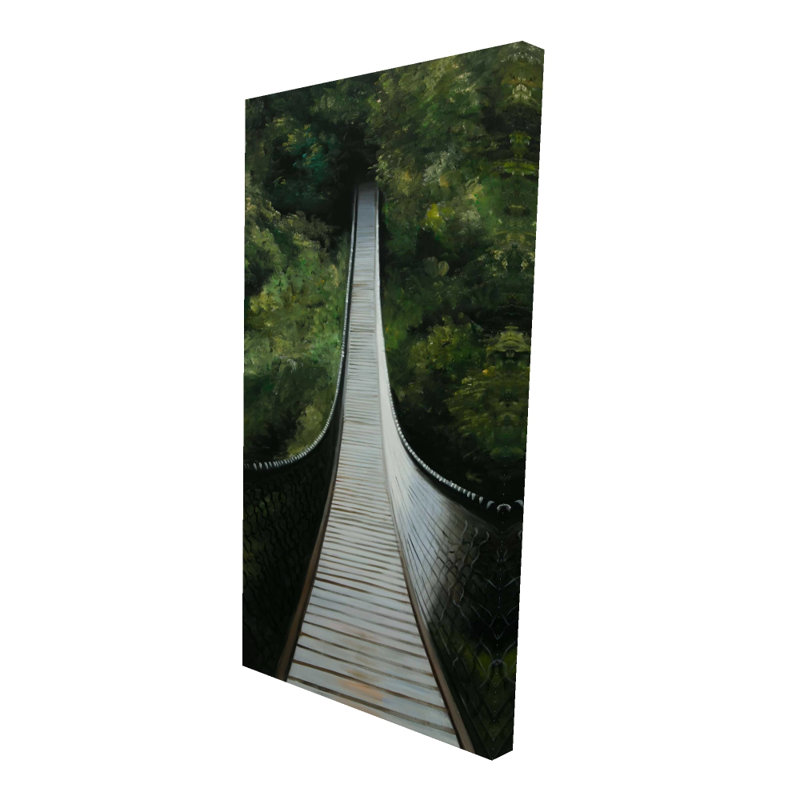 Suspended Bridge in the Forest - Landscapes Office Canvas Decor