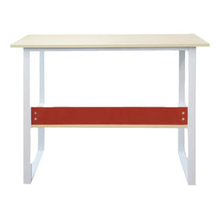 Bureau d'ordinateur moderne avec bibliothèque