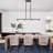 Delmo 4 - Light 43.7'' Kitchen Island Jar Pendant Modern Linear Chandelier with Clear Glass Shades-316555868