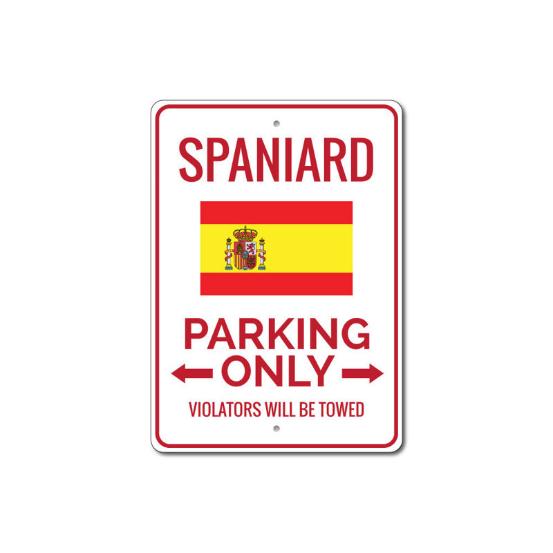 Panneau espagnol en aluminium, H 18 po x l 12 po x P 0,06 po
