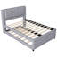 Lit plateforme double avec lit gigogne