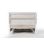 Lit de rangement blanc à profil bas - Panneau de particules 8-10 po sans sommier tapissier 2 tiroirs avec structure et structure en bois compatible inclus