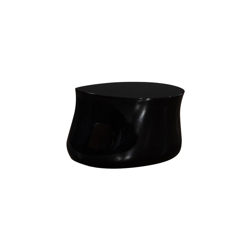 Table basse Melly, gelcoat noir