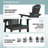 Outdoor Tall Adirondack Chairs With Connecting Tray-443604956