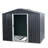 Black 8ft X 6ft Outdoor Metal Storage Shed With Galvanized Iron, Build, Punched Vents, Sliding Door & Padlock, Easy Assembly Feature Robust Option-118110807