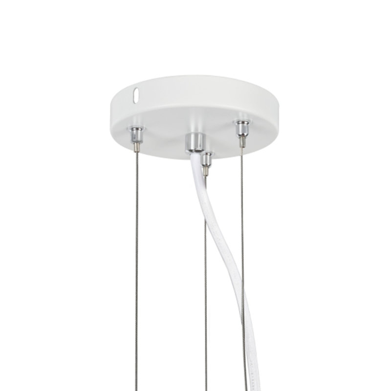 Luminaire suspendu tambour simple à 1 lumière Lowndesboro, Blanc