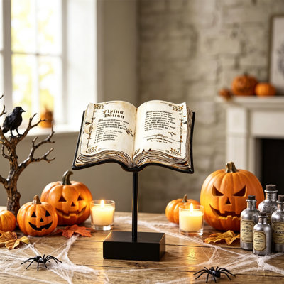 Halloween Vintage Book Figurines Indoor, for windows,fireplaces,tables,study room,entrance hall coffee table centerpiece,bookstore
