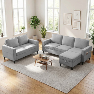 6 Seater Corduroy Sofa
