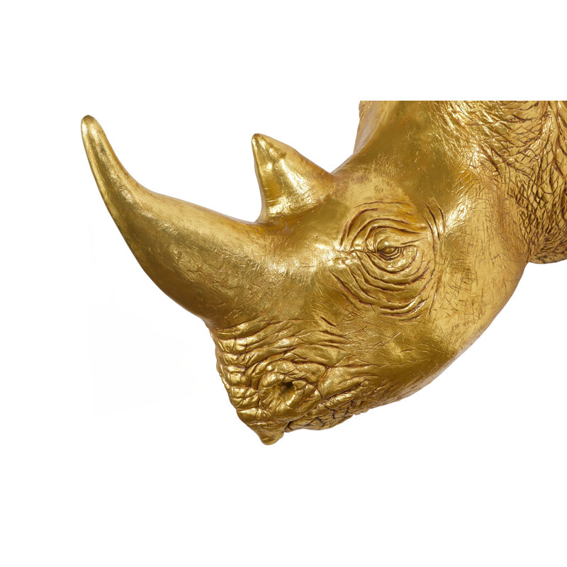 Animals Rhino Wall Décor, Gold