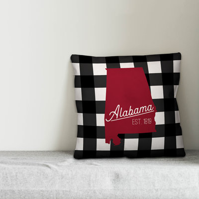 Checkered Reversible Throw Pillow