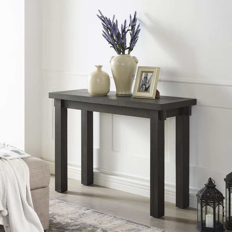 Lamartine 112cm Solid Wood Console Table, Black