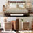 18“ Carved Wooden Nightstand with Two Drawers