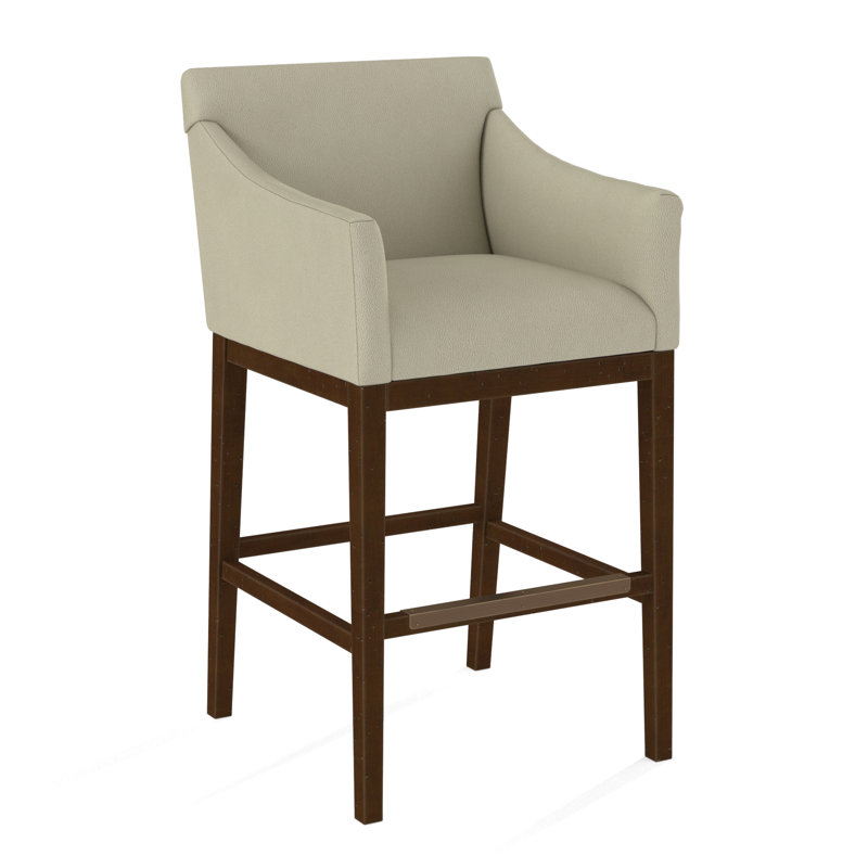 Upholstered Stool, Evolution Pumice, Weathered Gray