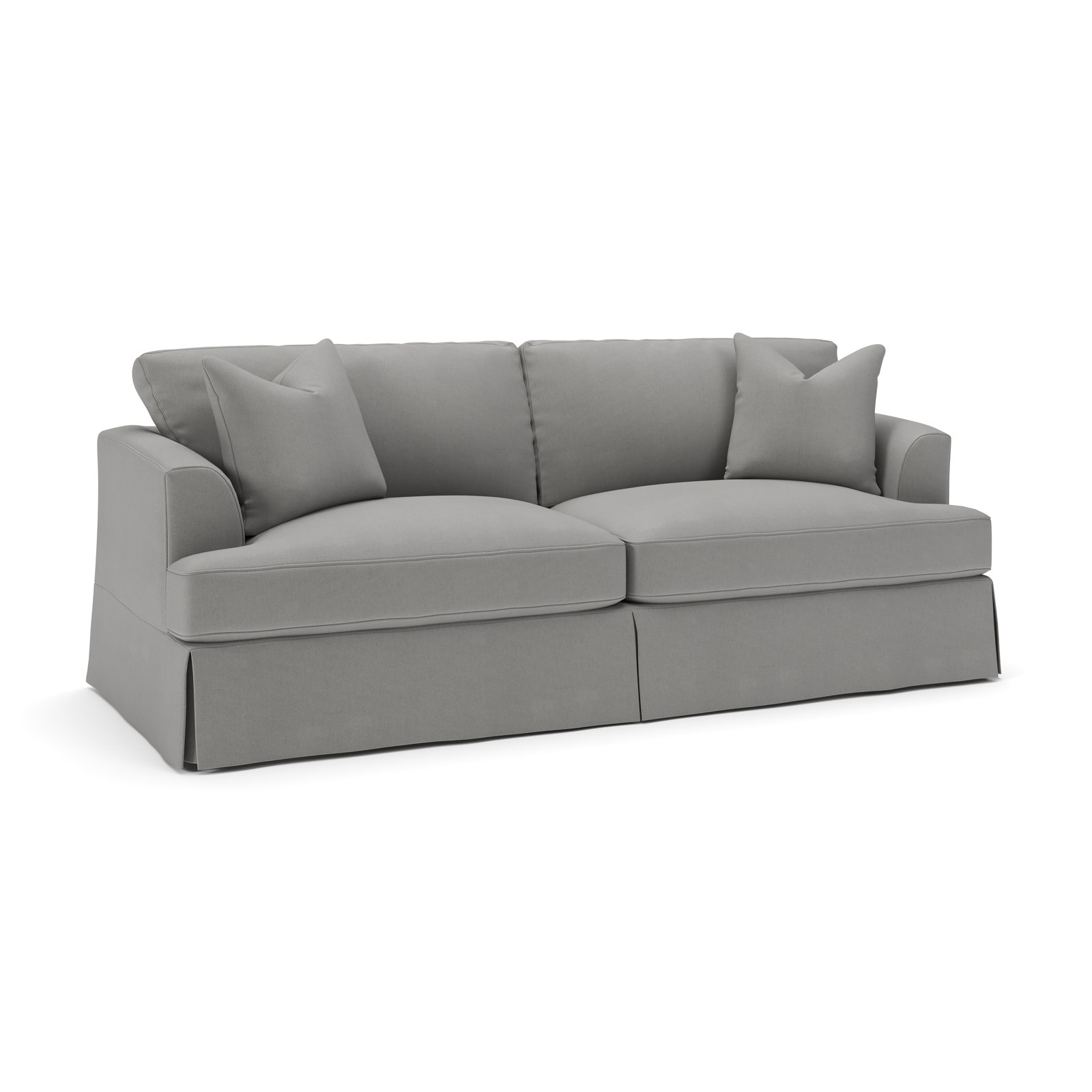 Lucia 92.5'' Upholstered Sleeper Sofa, Bayou Light Gray Canvas