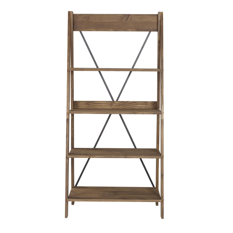 Perseus 79cm W Ladder Bookcase, Brown