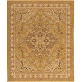 Hand-Knotted High-Quality Gold and Beige Area Rug