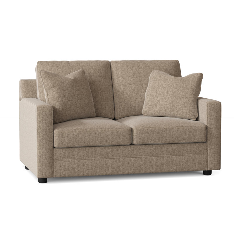 Aukai Upholstered 58'' Sleeper Sofa, Zuma Natural Textured Linen
