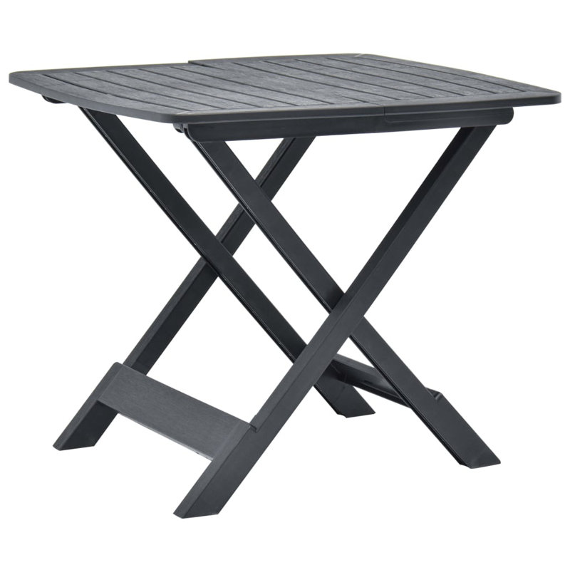 Aapeli Rectangular Folding Outdoor Dining Table , 79cm cm W 72cm cm D, Anthracite
