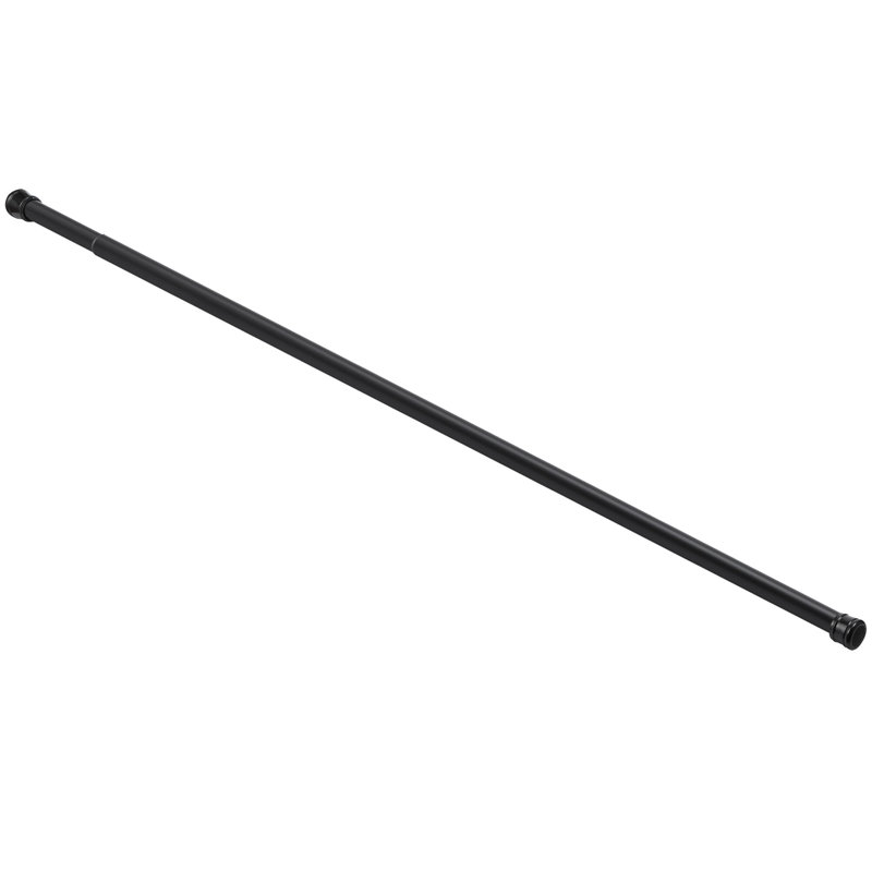 Matte Black Adjustable Steel Tension Shower Rod, 36 to 63 Inches