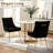 Velvet Upholstered Side Chair With Gold Legs -5490006-4465762