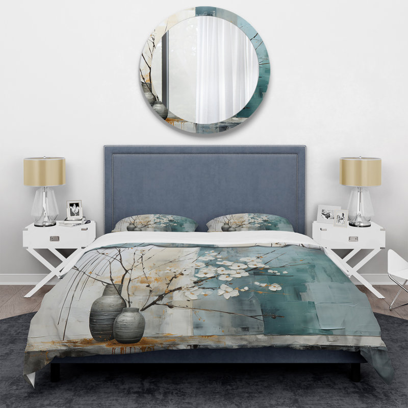 Subtle Serenity II - Ensemble de housse de couette abstrait - Microfibre de polyester