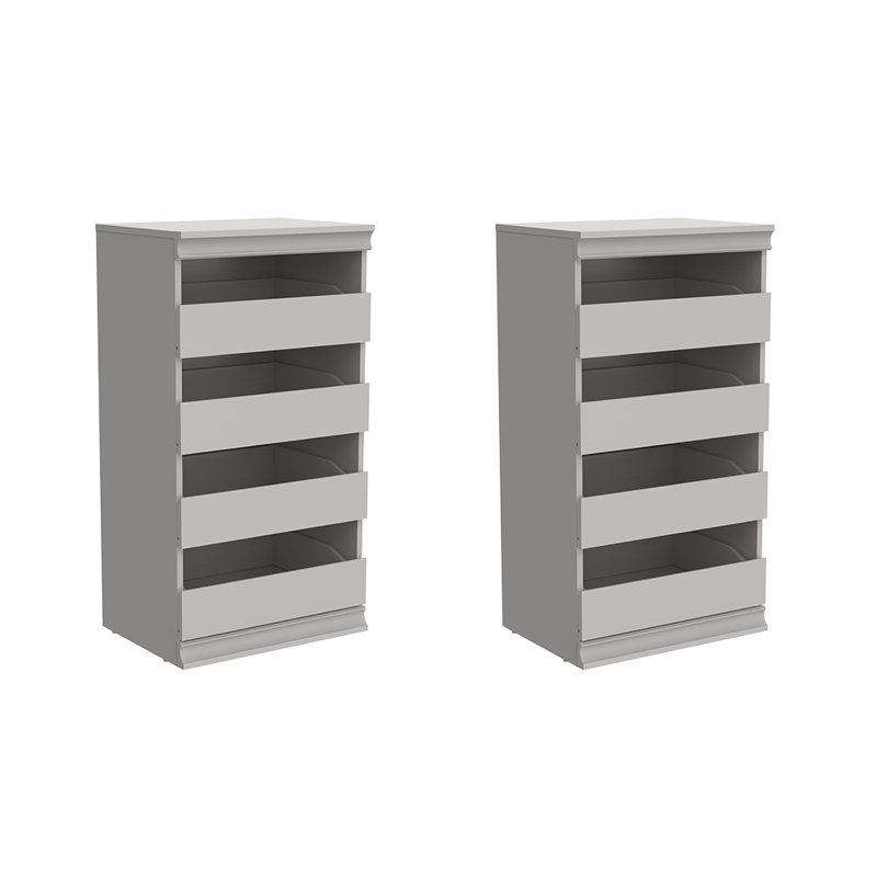 Modular Storage 21.38" W 4-drawer Unit, Set Of 2