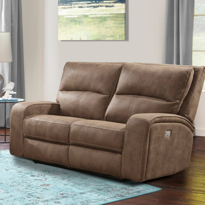 Polla Upholstered 63'' Power Reclining Loveseat