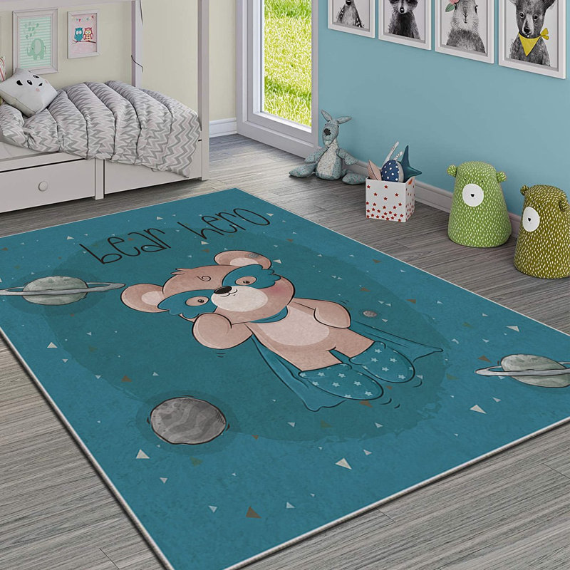 Tapis luxueux en polyester, 3,3 x 4,6 pieds | Tissu de velours 740 g / m², envers en feutre antidérapant, éponge stratifiée pour le confort | Antibactérien, lavable à la machine à 86 ° F | Imprimé numérique élégant pour la décoration intérieure