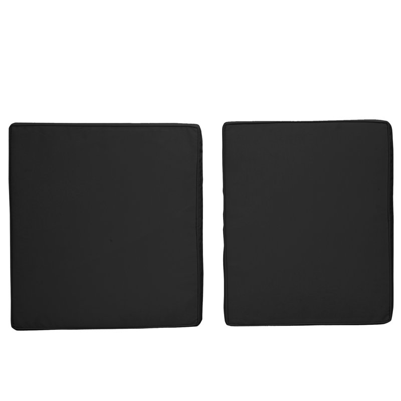 Outsunny 2-Piece Garden Seat and Back Cushion Set, Black