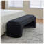 Banc de chambre rembourré sans accoudoirs de 64,96 po de largeur-129743970