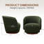 Caysey Boucle Upholstered Swivel Accent Chair-116864525