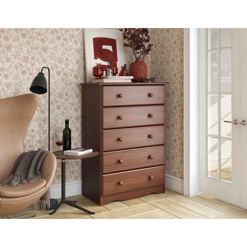 Gallashaw 5-Drawer Chest, Mocha