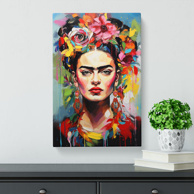 Frida Kahlo Expressionism - Wrapped Canvas Print