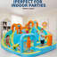 Château gonflable 7-en-1 pour enfants avec glissoire et souffleur de 350 W, château gonflable intérieur et extérieur pour utilisation dans la cour