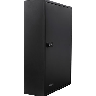 Armoire murale à 200 clés - acier gris, sécurité verrouillable, étiquettes colorées pour un rangement ajustable à 200 poignées simplifiées, repérage rapide