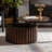 28"W Lift Top Coffee Table With Storage, Round Wood Cocktail Table-118559109