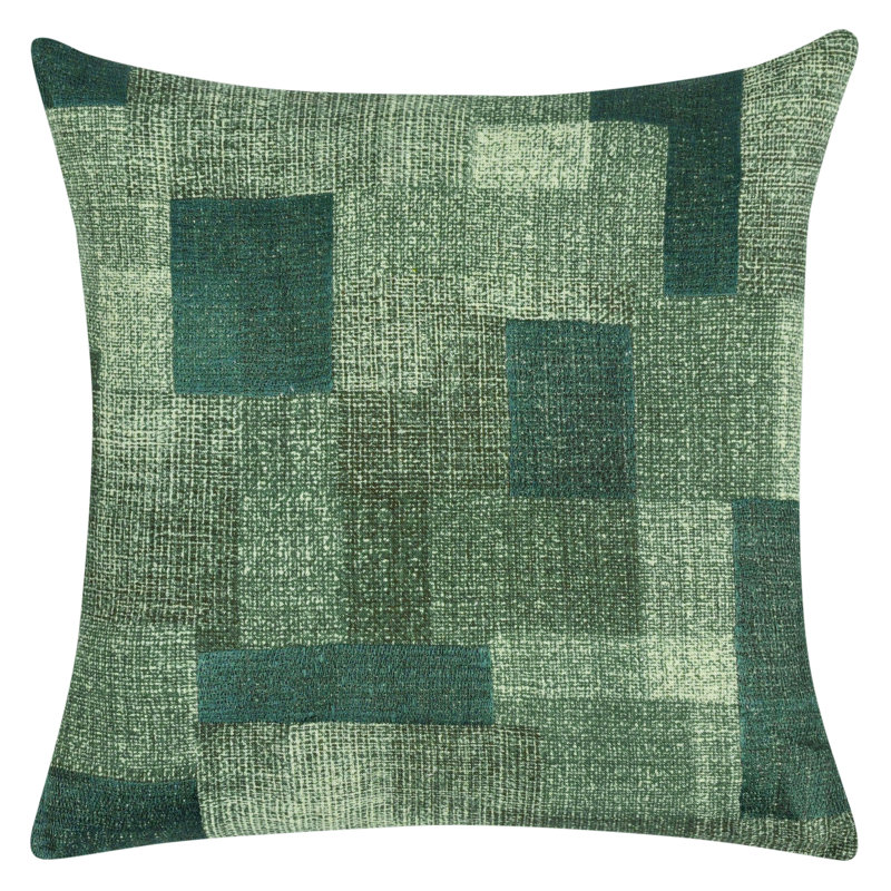 Praia 22" Fabric Green  Throw Pillow