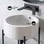 Lavabo console rond 16,5 po Monaco, lavabo blanc-100946674
