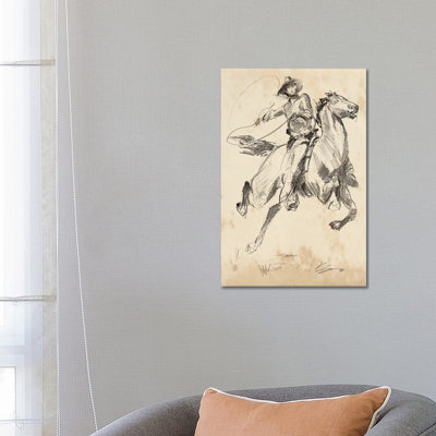 King Of The Rodeo I by Jennifer Paxton Parker - Wrapped Canvas Painting