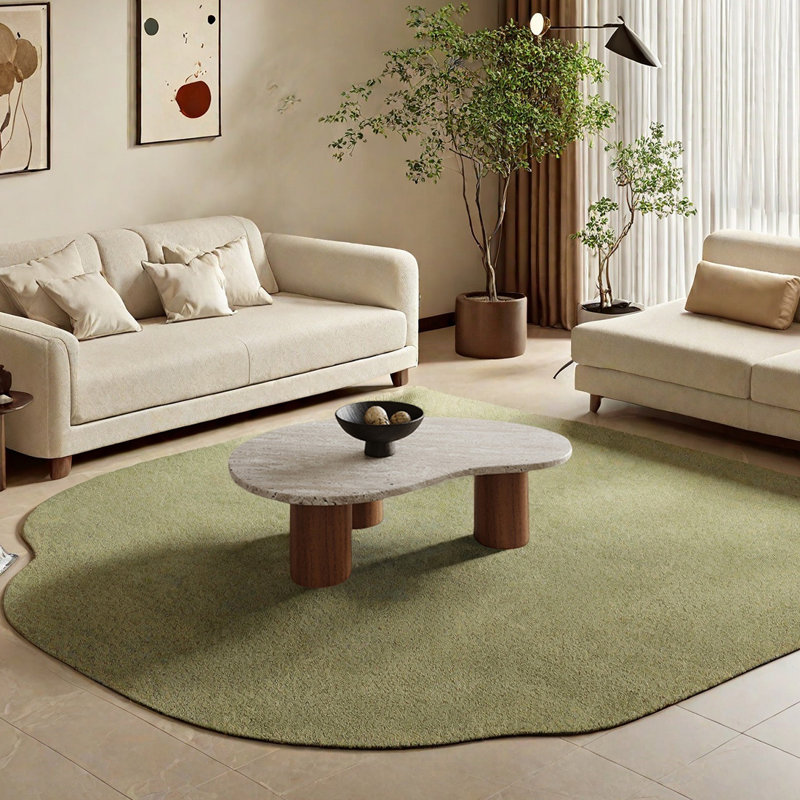 Coffee Table with Unique Modern Design, 11.81" H x 39.37" L x 27.95" W, Brown